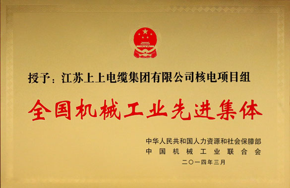 上上集團(tuán)技術(shù)中心核電項(xiàng)目組榮獲“全國機(jī)械工業(yè)先進(jìn)集體”稱號
